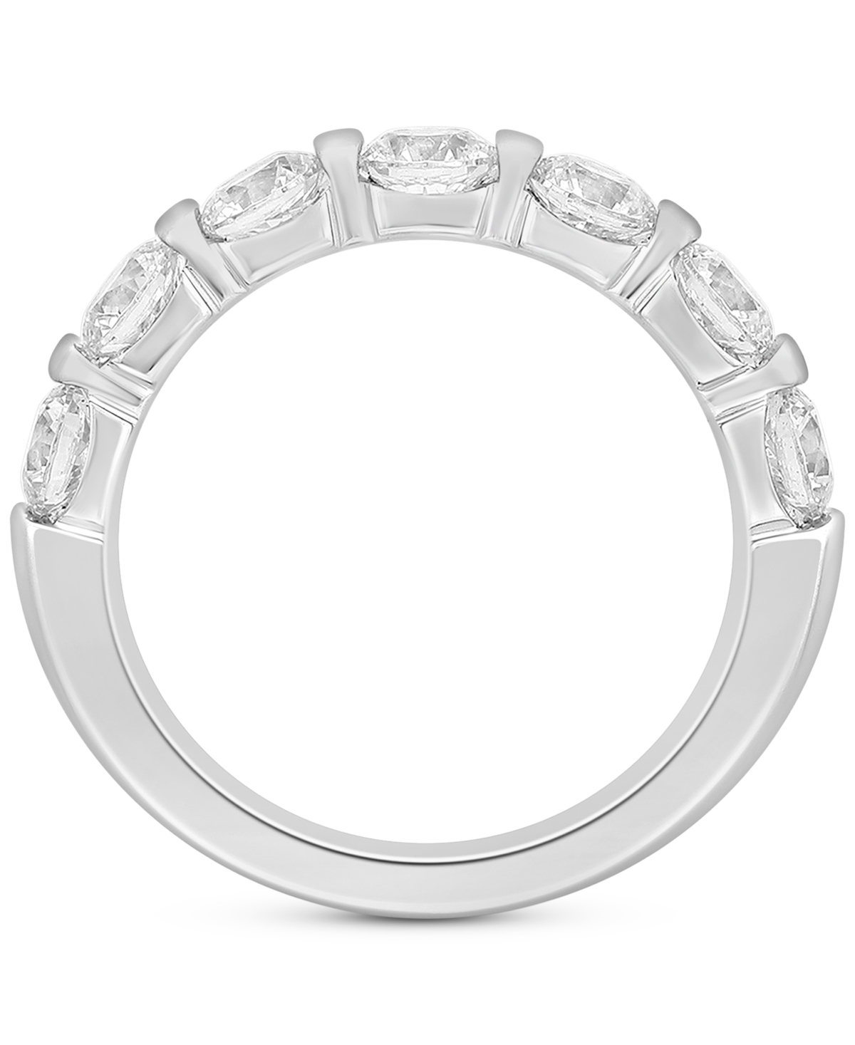 Macy's Lab Grown Diamond Ring (2 Ct. T.w.) In 14k White Or Yellow Gold In Metallic