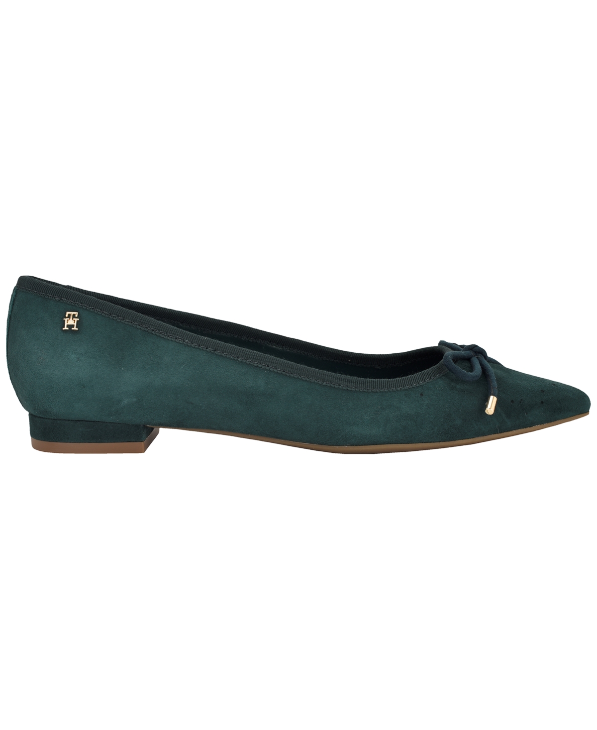 Tommy Hilfiger Women's Kimio Pointed Toe Slip-on Ballet Flats In Green