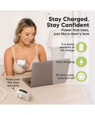 Pulse S10 Pro Breast Pump Hands Free, Electric Wearable Breastfeeding Pump, With Full Set Soft Silicone Flange Inserts