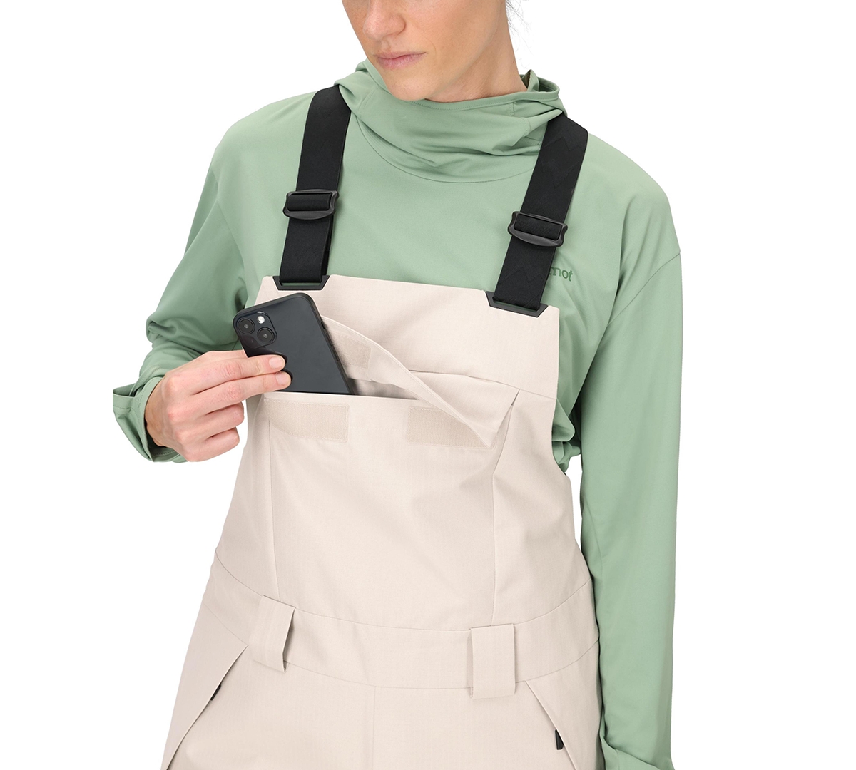 Marmot Women's Insulated Bib Overalls In Brown