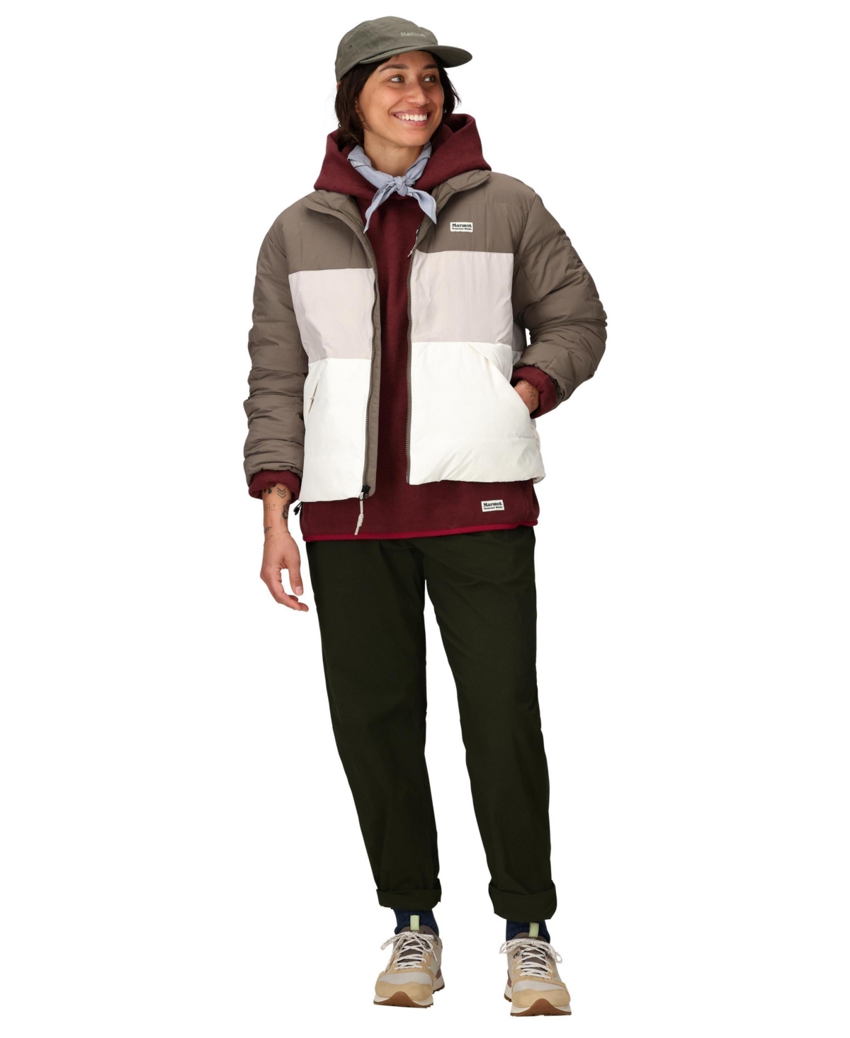 Marmot Women's Ares Colorblocked Down Jacket In Multi