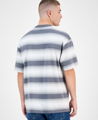 Men's Cotton Nisote Short-Sleeve Striped Crewneck T-Shirt