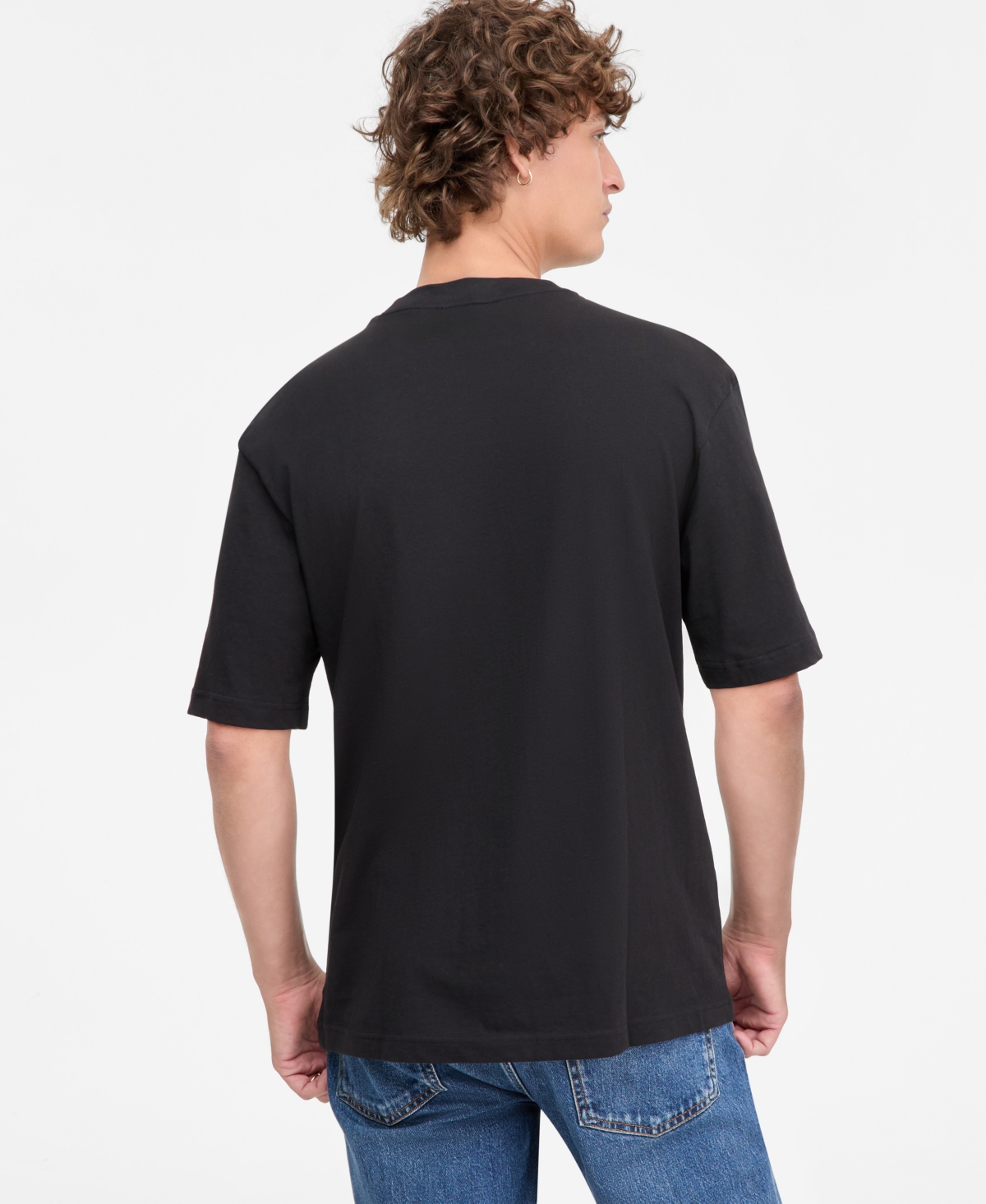 Hugo Boss Men's Cotton Napolux Short-Sleeve Crewneck Graphic T-Shirt