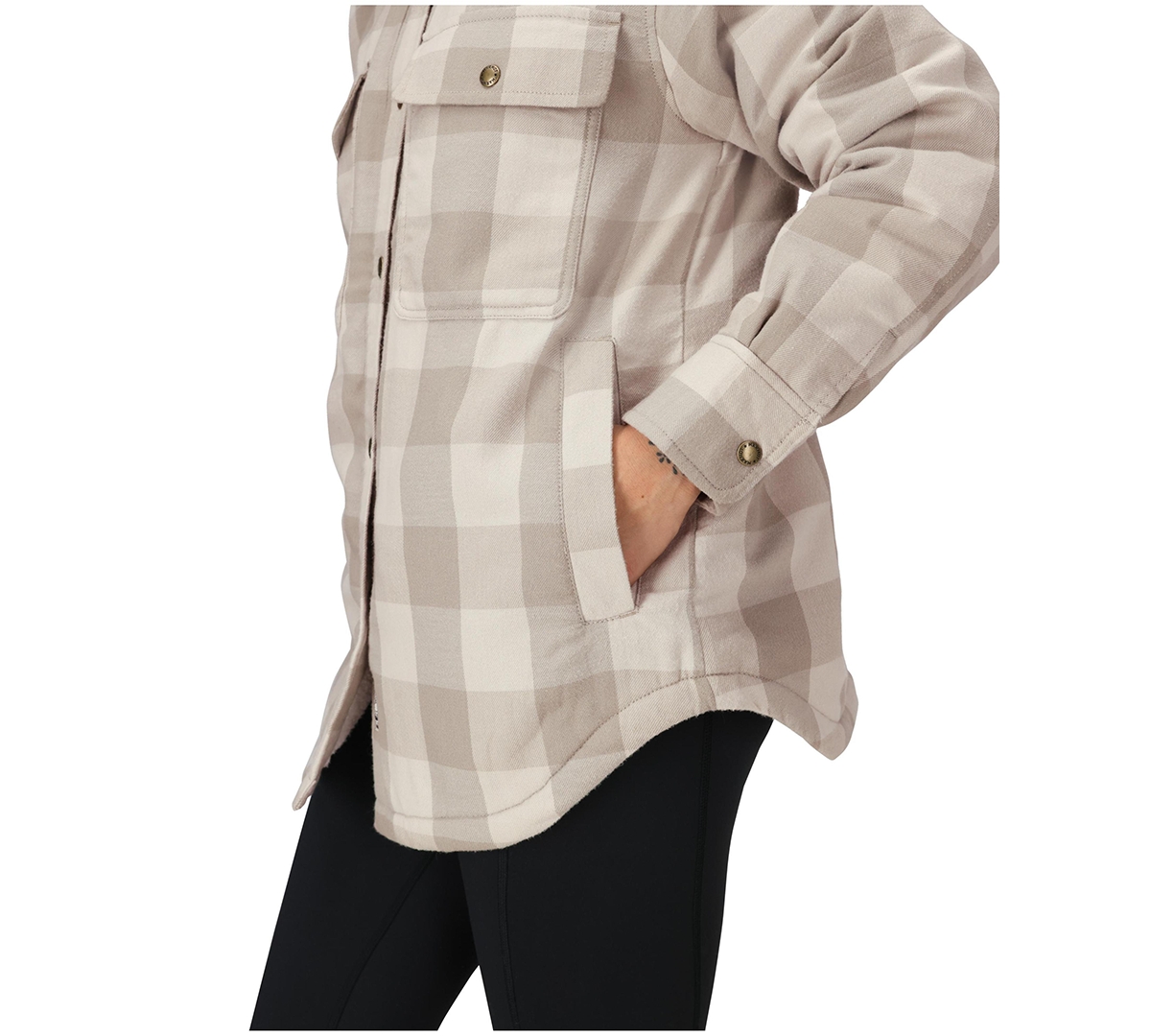 Marmot Women's Ridgefield Sherpa Lined Flannel Coat In Brown