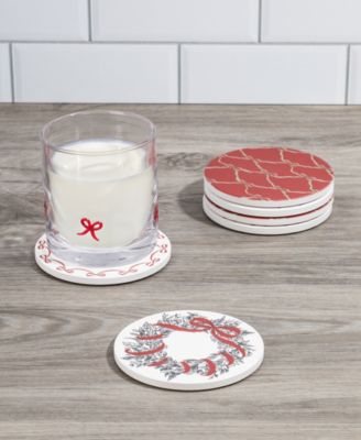 Christmas Stone Coasters, Set of 6
