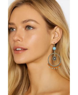 Vintage like Boho Dangle Hoop Earrings