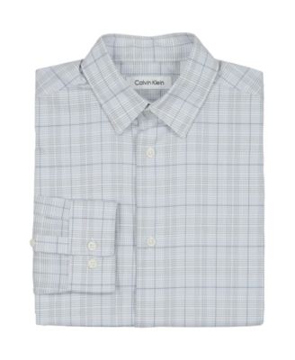 Boys' 8-20 Long Sleeve Tonal Plaid Dress Shirt