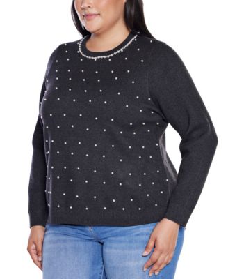 Plus Size  Front-Embellished Sweater