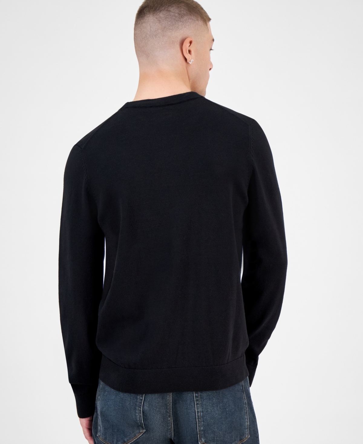 Hugo Boss Men's Cotton San Cassius Long-Sleeve Crewneck Sweater