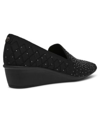 Anne Klein Women's Wendell-C Rhinestone Wedge Loafers