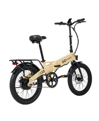 GoVolt Folding Electric Bike for Adults | 20" Tires | 500W Motor | 45+ Mile Range | 20mph Top Speed | Class 1 & 2 eBike | Black