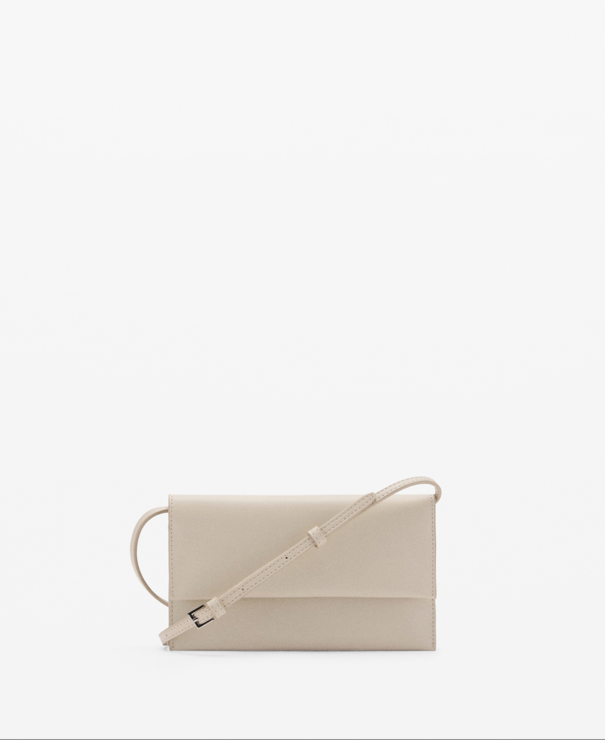 Mango Women's Flap Crossbody Bag In White