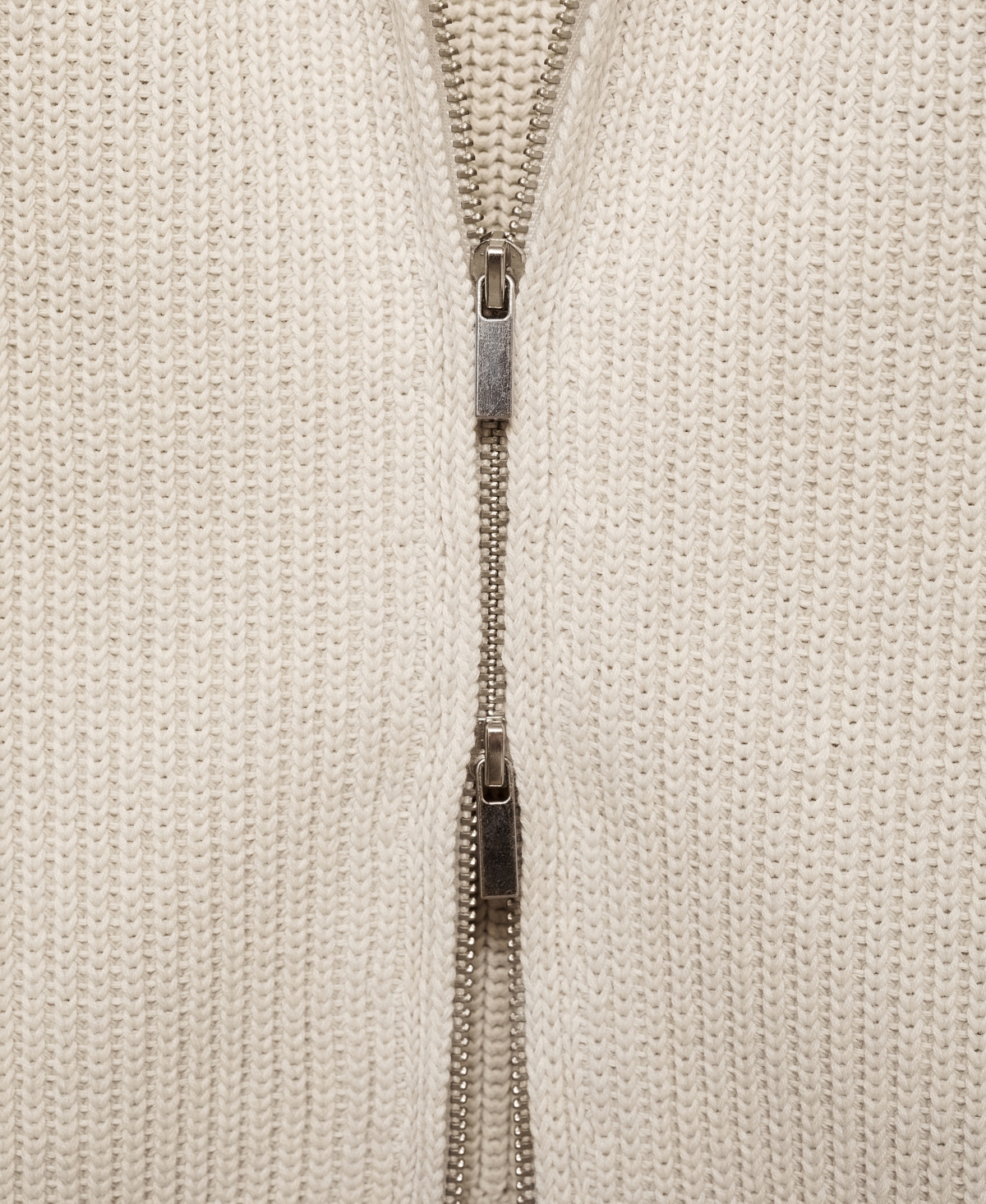 Mango Zip Front Vest In Gray