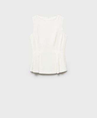 Women's Pleat Detail Peplum Top