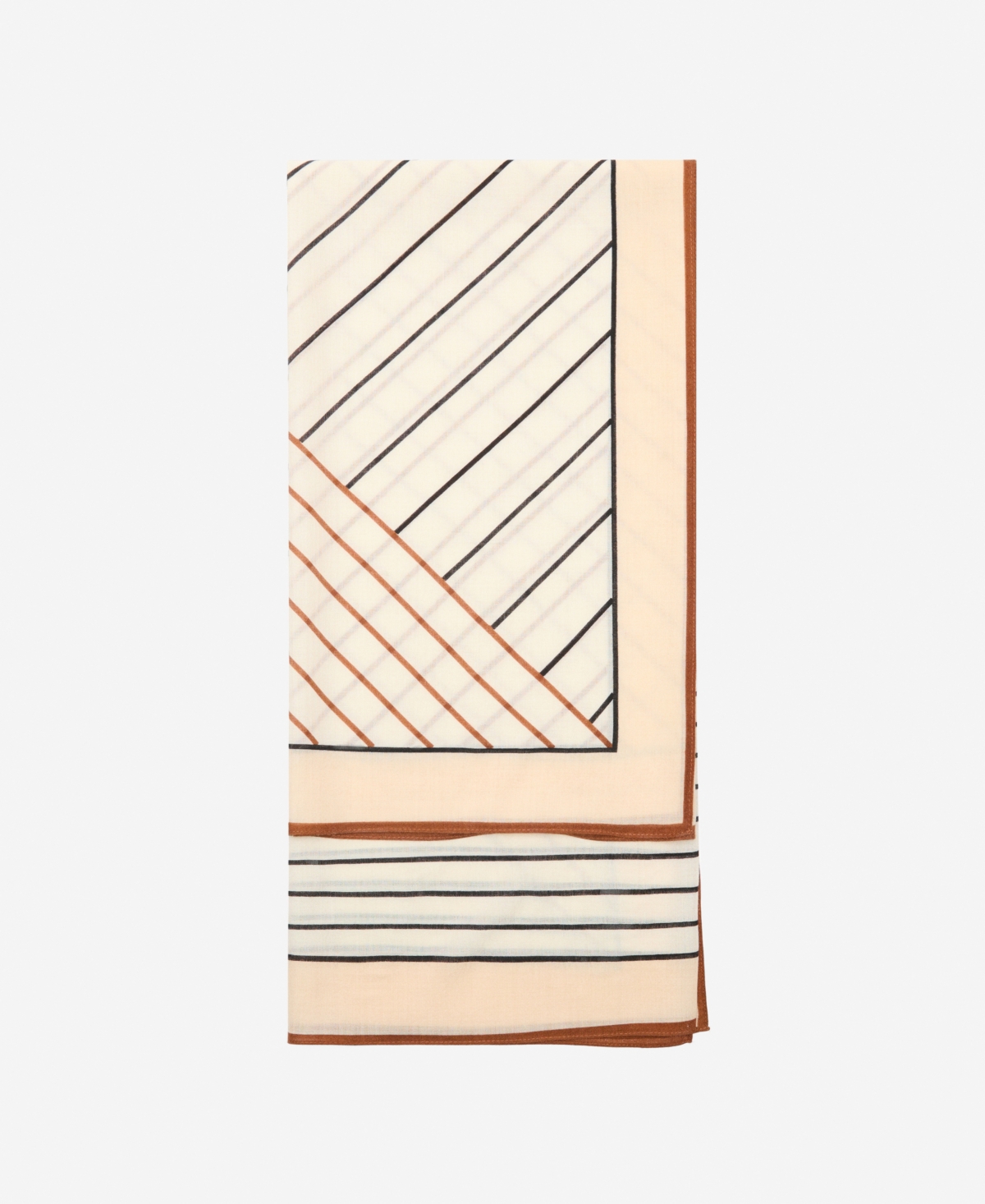 Mango Women's Wool Geometric-print Foulard Scarf In Brown