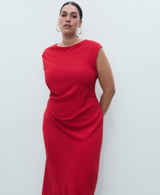 Women's Ruched Midi Dress