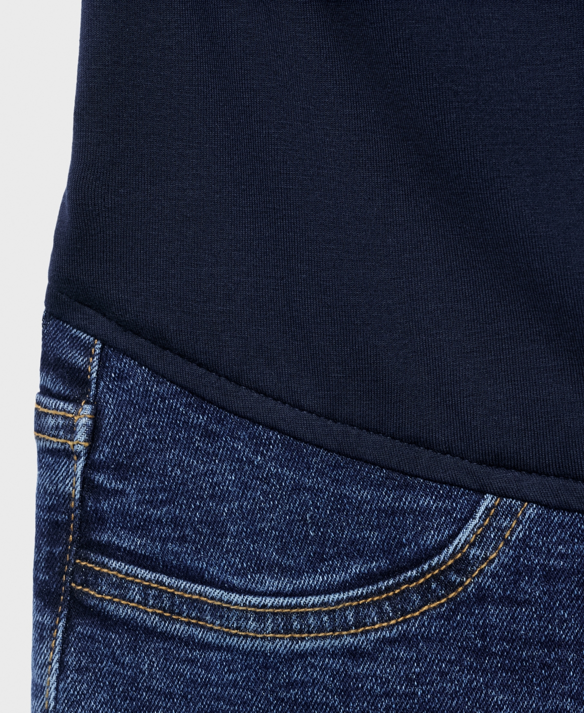 Mango Over The Bump Raw Hem Straight Leg Maternity Jeans In Blue