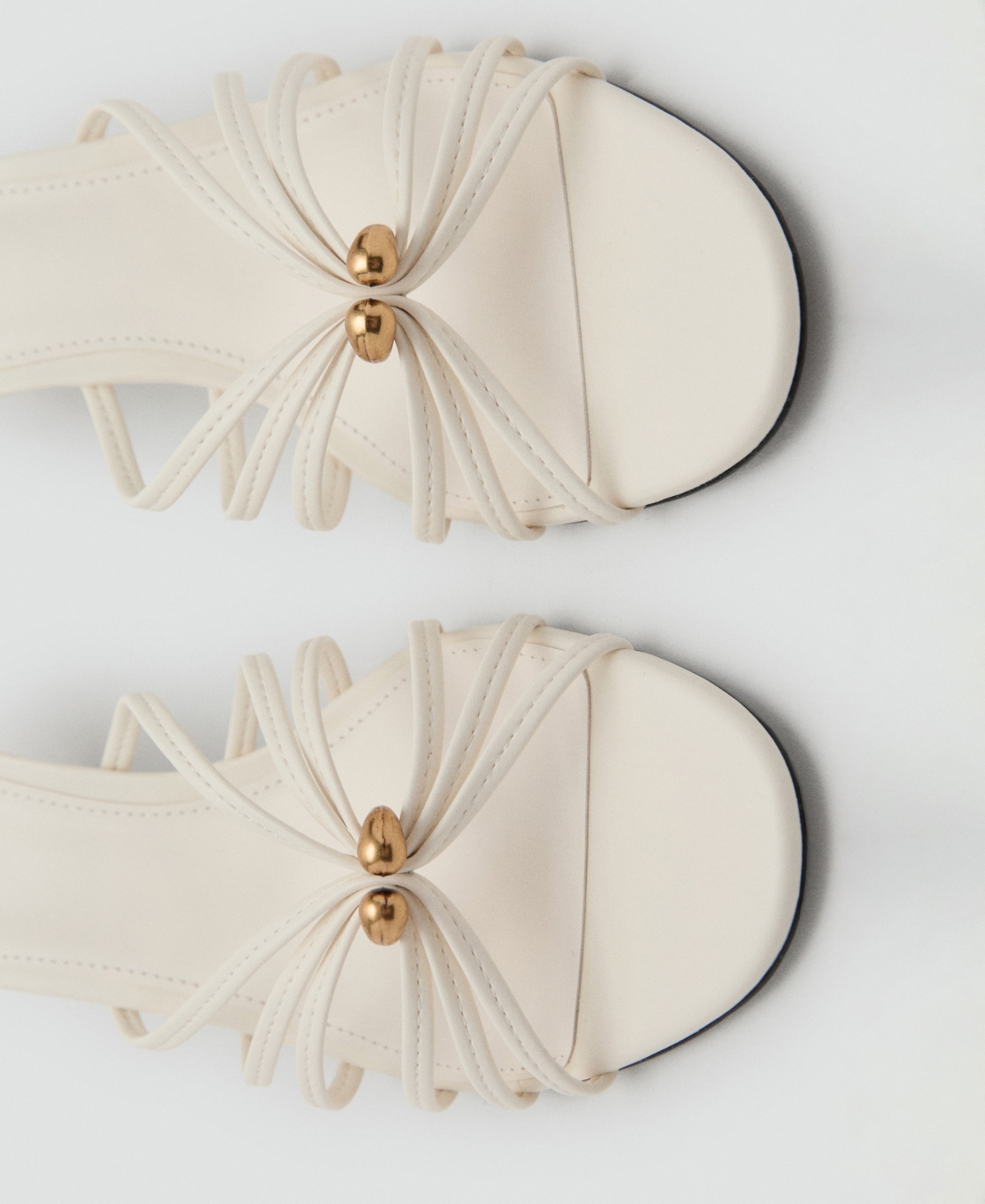 Mango Women's Metallic Detail Kitten Heel Sandals In Animal Print