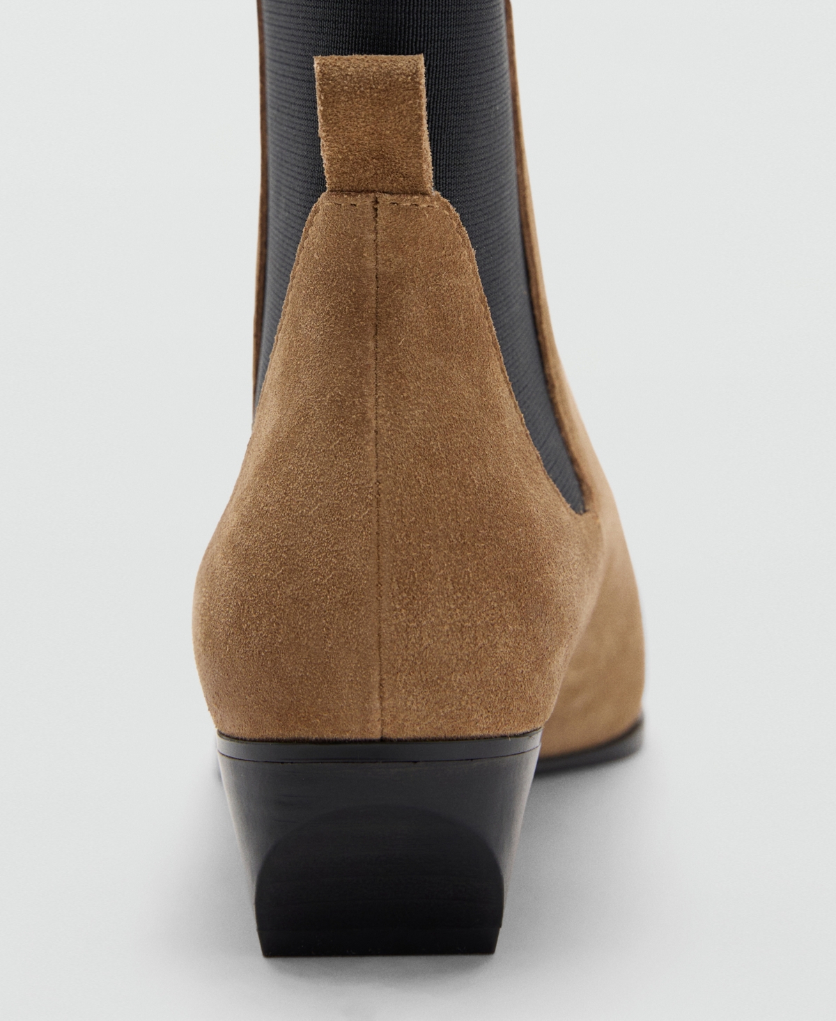 Mango Square Toe Bootie In Brown