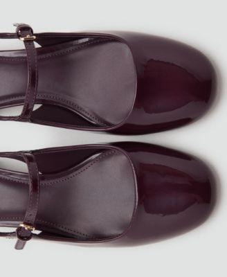 Women's Patent Leather-Effect Block-Heel Shoes