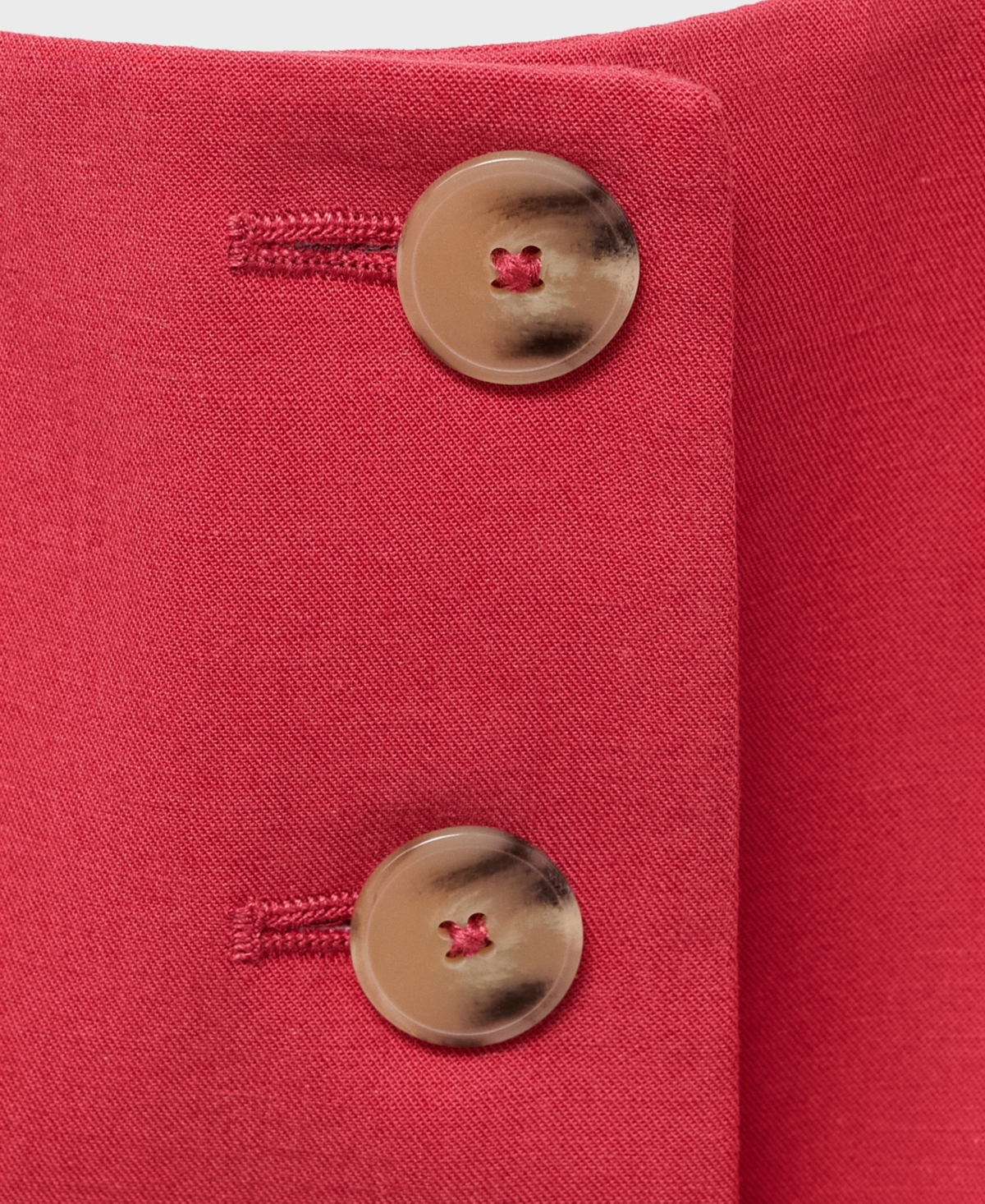 Mango Linen-blend Suit Vest In Red