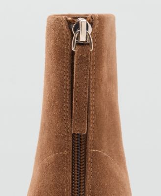 Women's Block Heel Suede Leather Ankle Boots