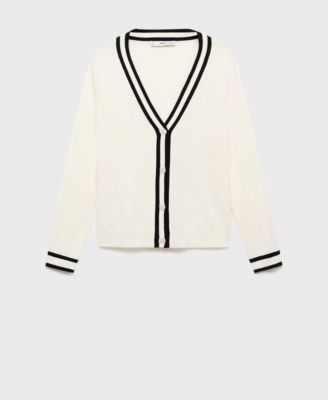 Women's Contrasting Stripes Cardigan