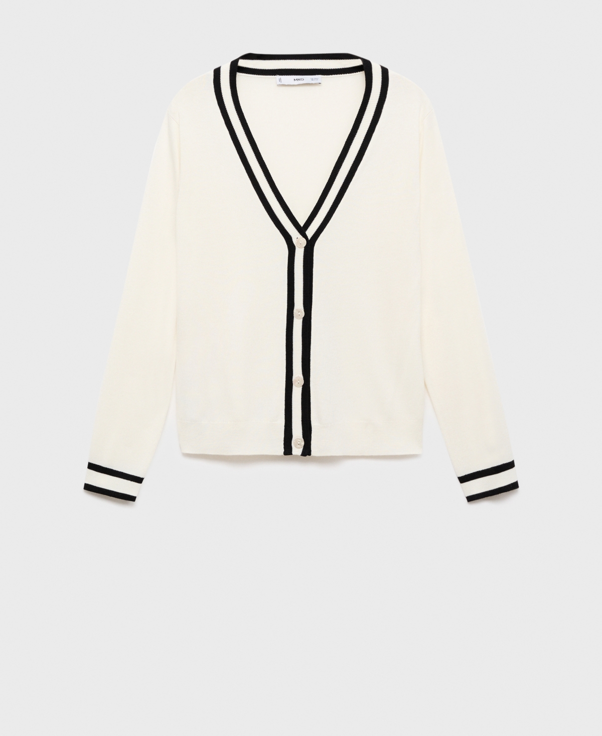 Mango Women's Contrasting Stripes Cardigan