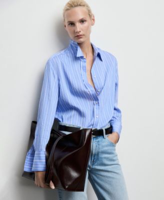 MANGO - Women's Striped Straight Shirt