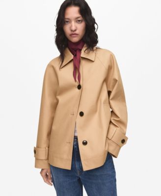 MANGO - Women's Epaulettes Detail Oversized Parka