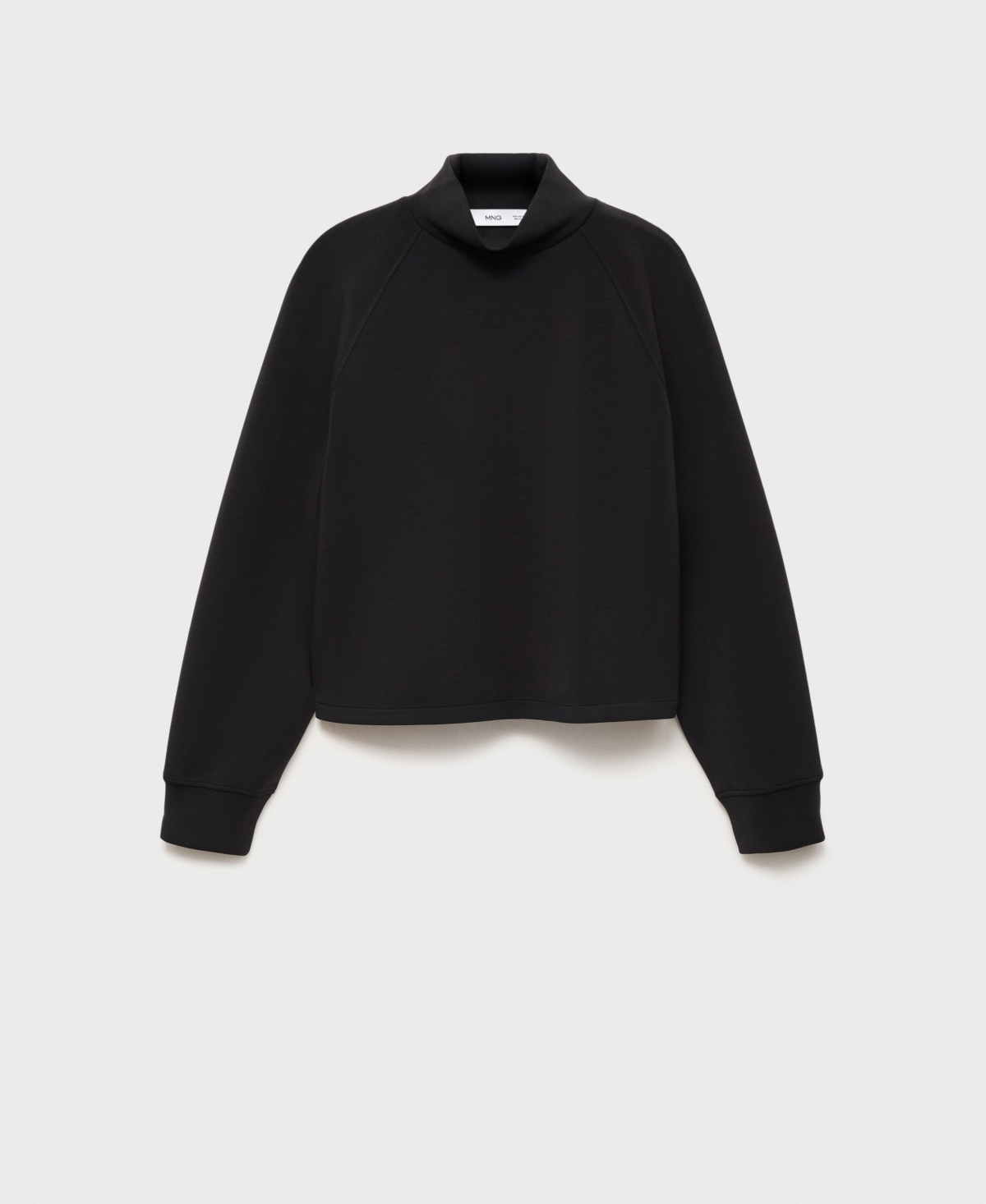 Mango Women's High Collar Sweatshirt In Black