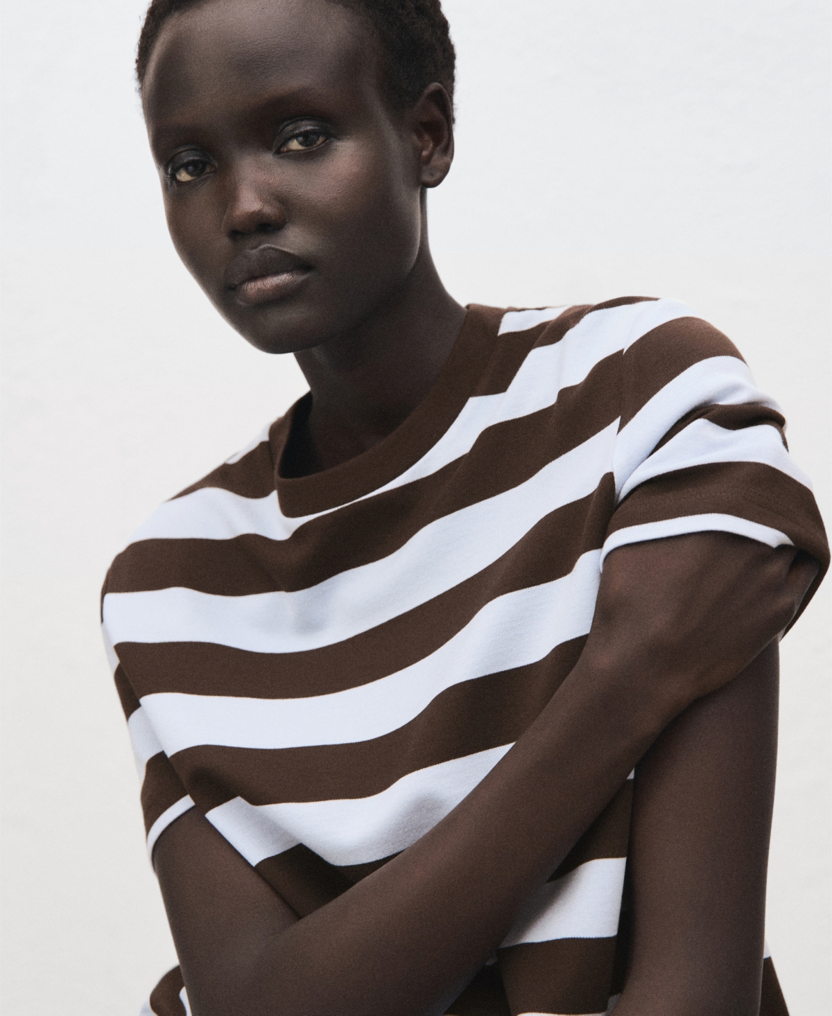 Mango Women's Striped Short-Sleeved T-Shirt