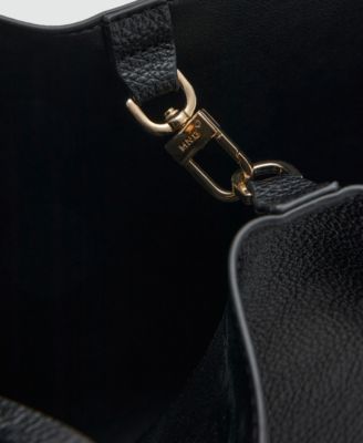 Women's Pebbled Leather Effect Medium Bag