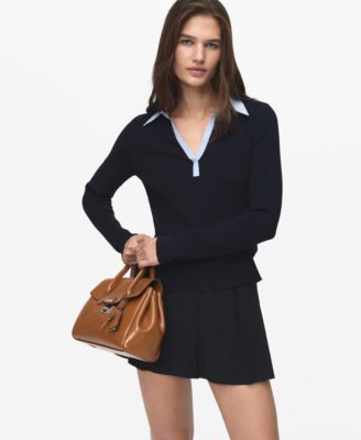 MANGO - Women's Combined Shirt-Collar Sweater