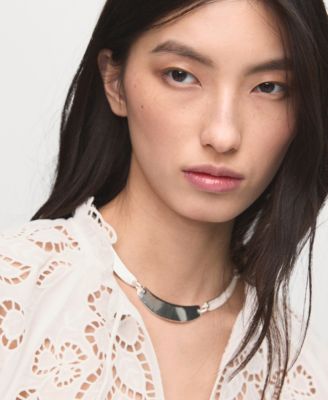 Women's Bows Detail Embroidered Blouse