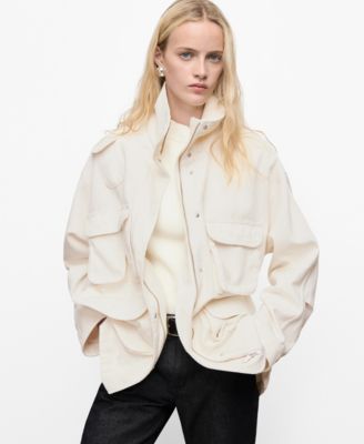 MANGO - Women's Pockets Oversized Denim Parka