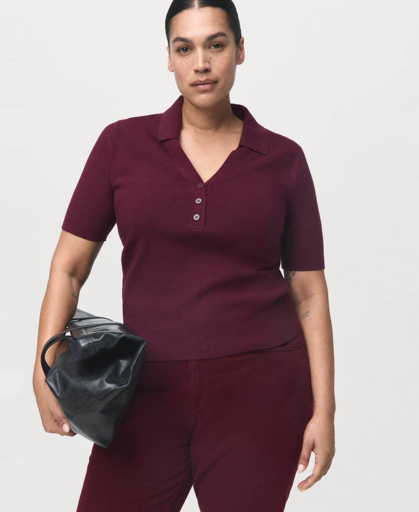 Женские джинсы Mango Matilda High-Rise Straight, цвет: Винный — фото 6