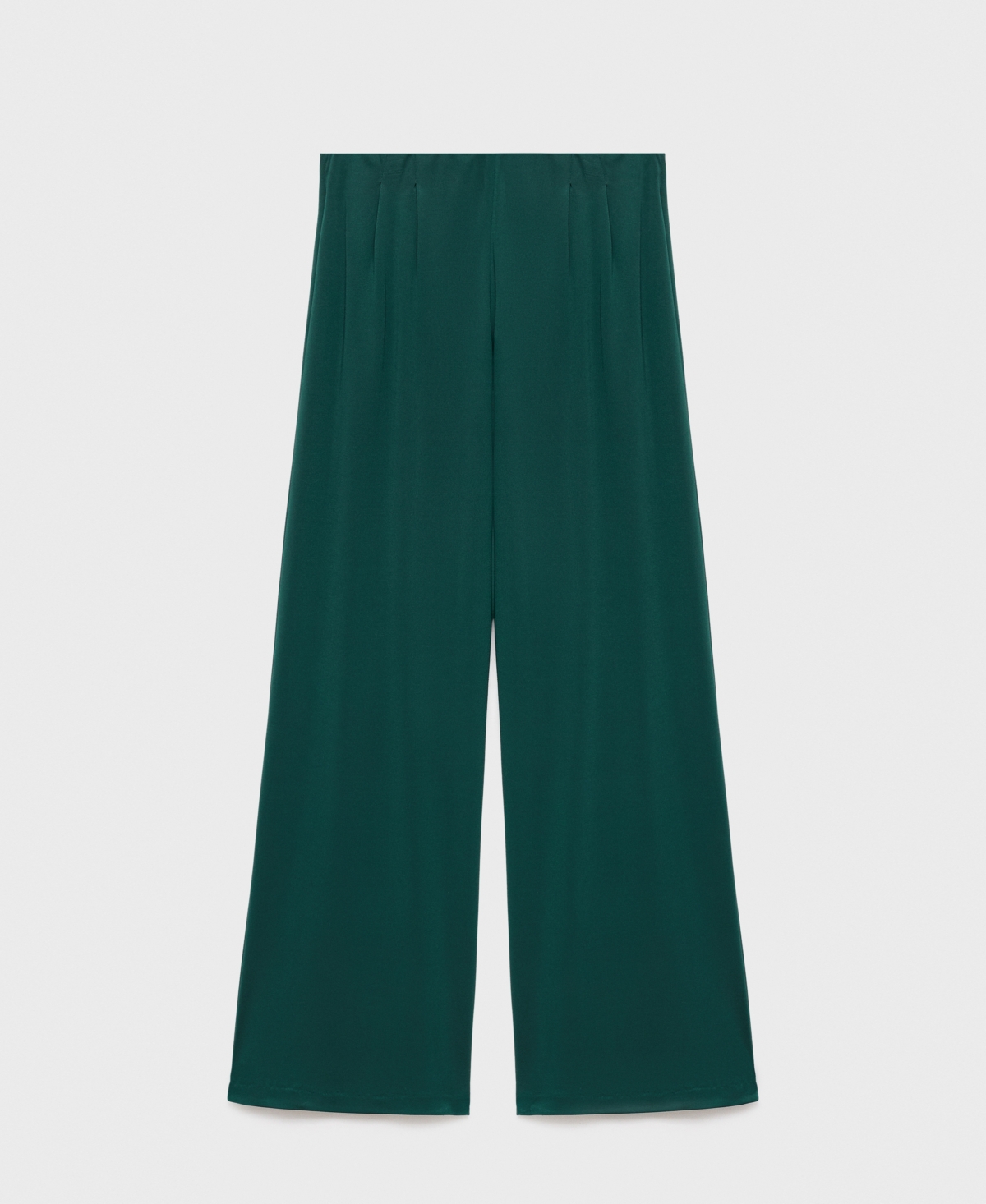 Mango Dart Palazzo Pants In Green
