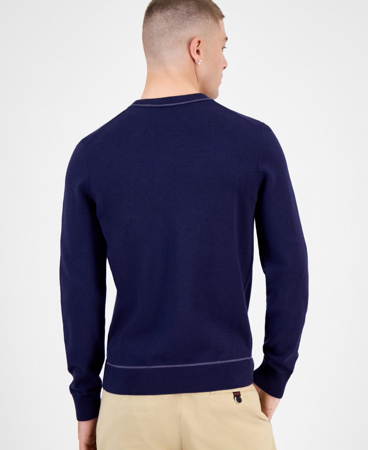 Hugo Boss Men's San Cassius Logo Crewneck Sweater