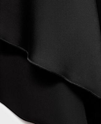 Women's Asymmetrical Satin-Finish Dress