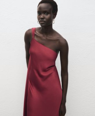 Women's Asymmetrical Satin Dress