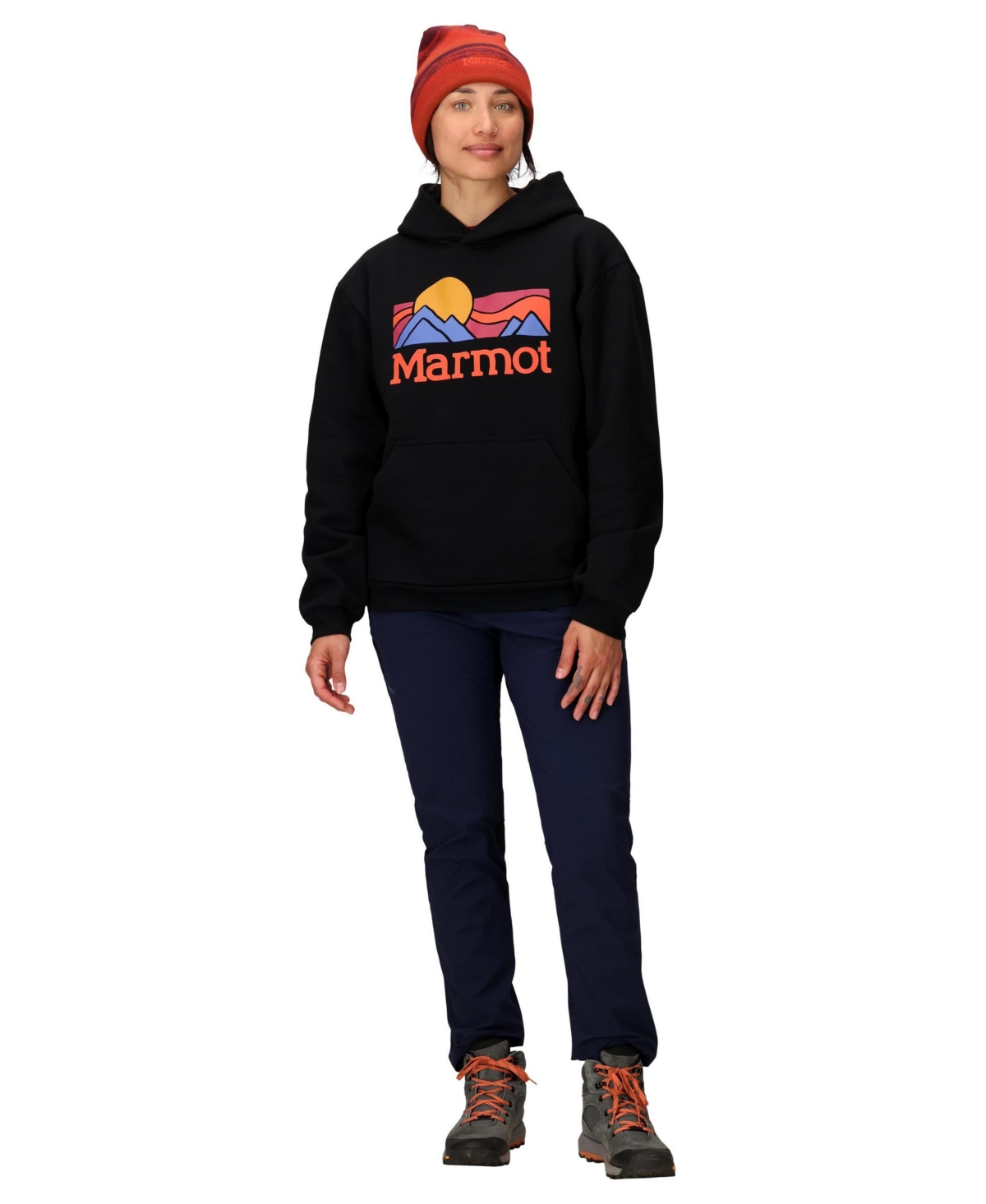 Marmot Women's Coastal Screen Printed Graphic Hoodie In Black