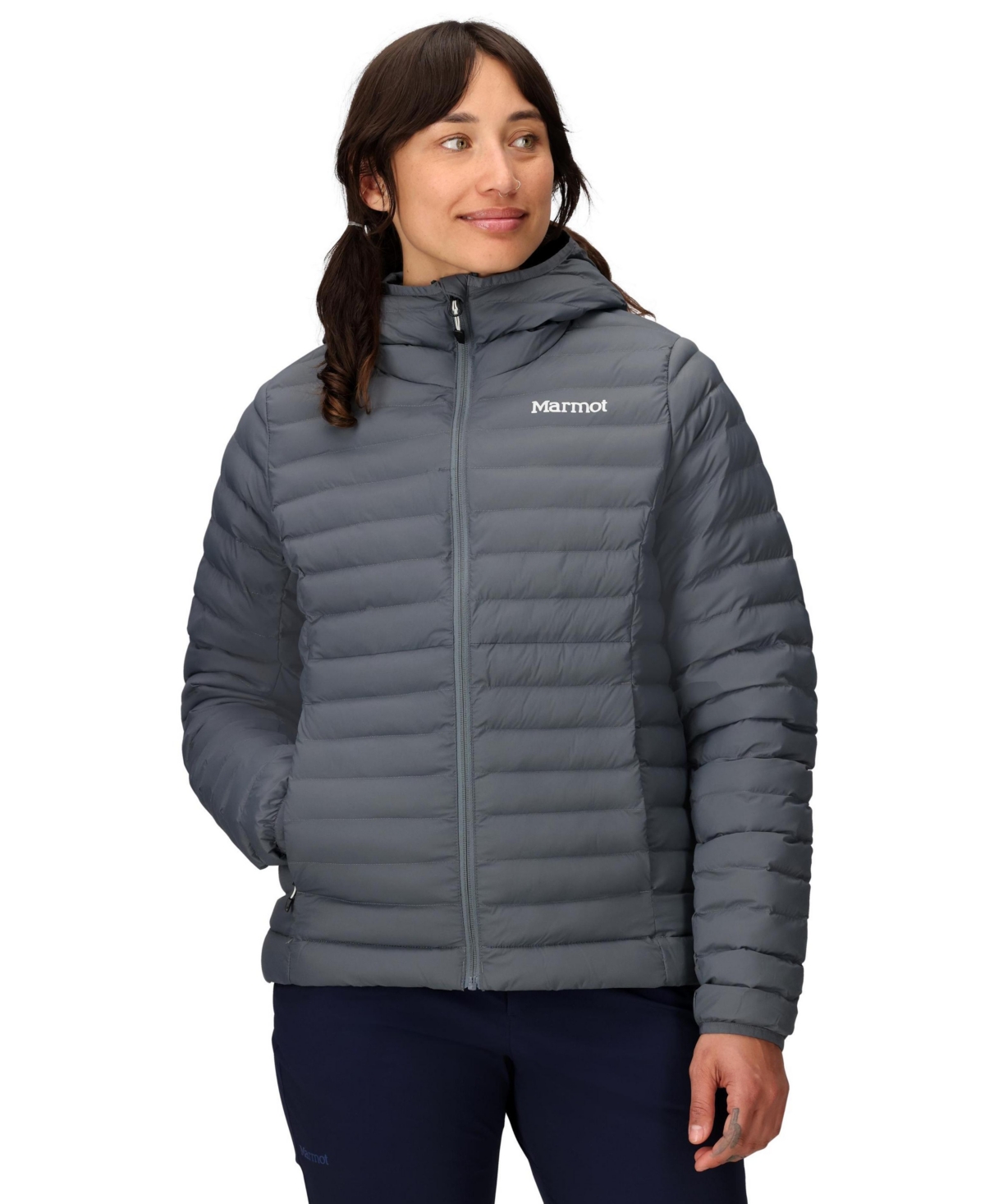 Marmot Women's Long Sleeve Elastic Bound Cuffs Hoodie In Gray