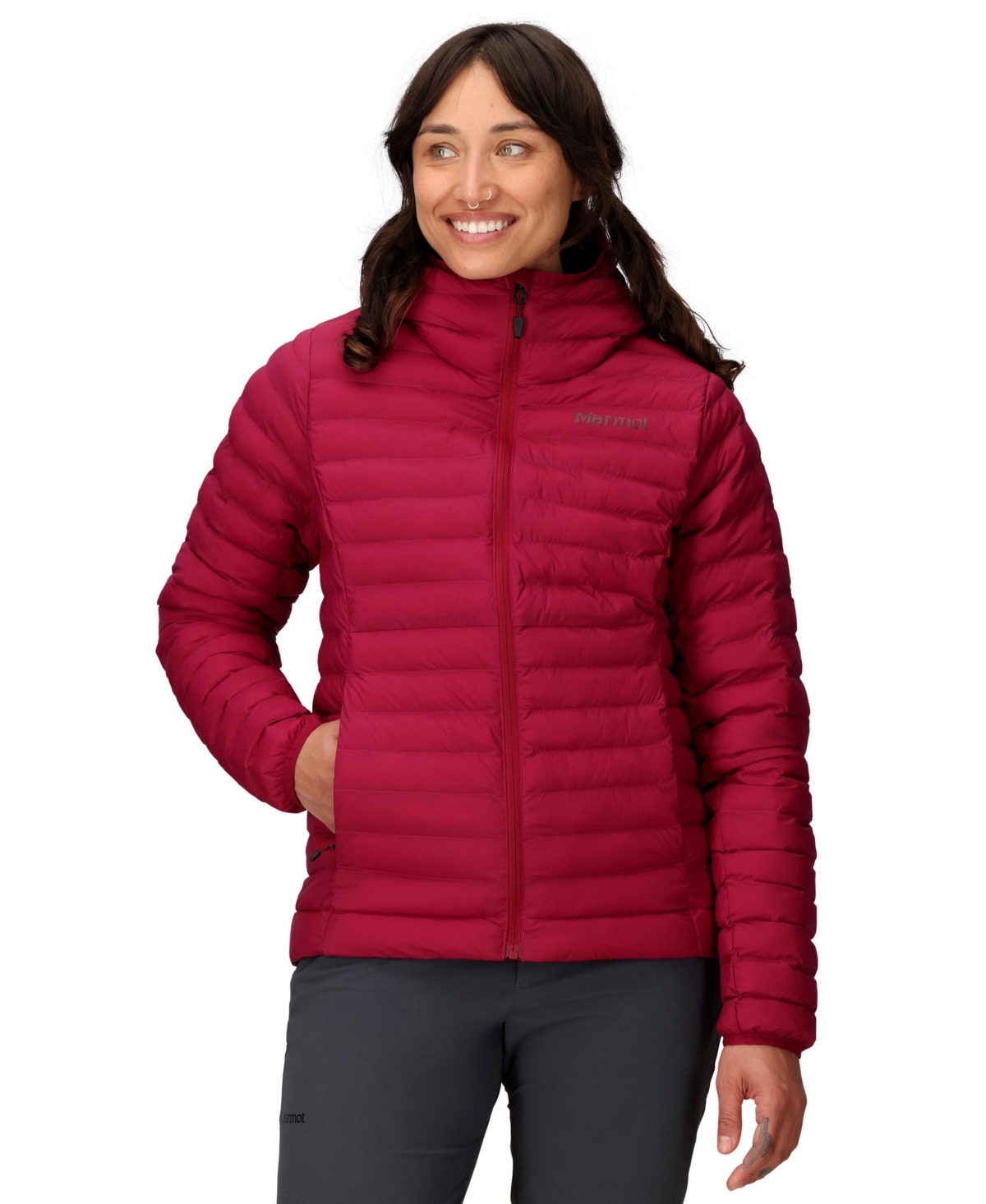 Marmot Women's Long Sleeve Elastic Bound Cuffs Hoodie In Red