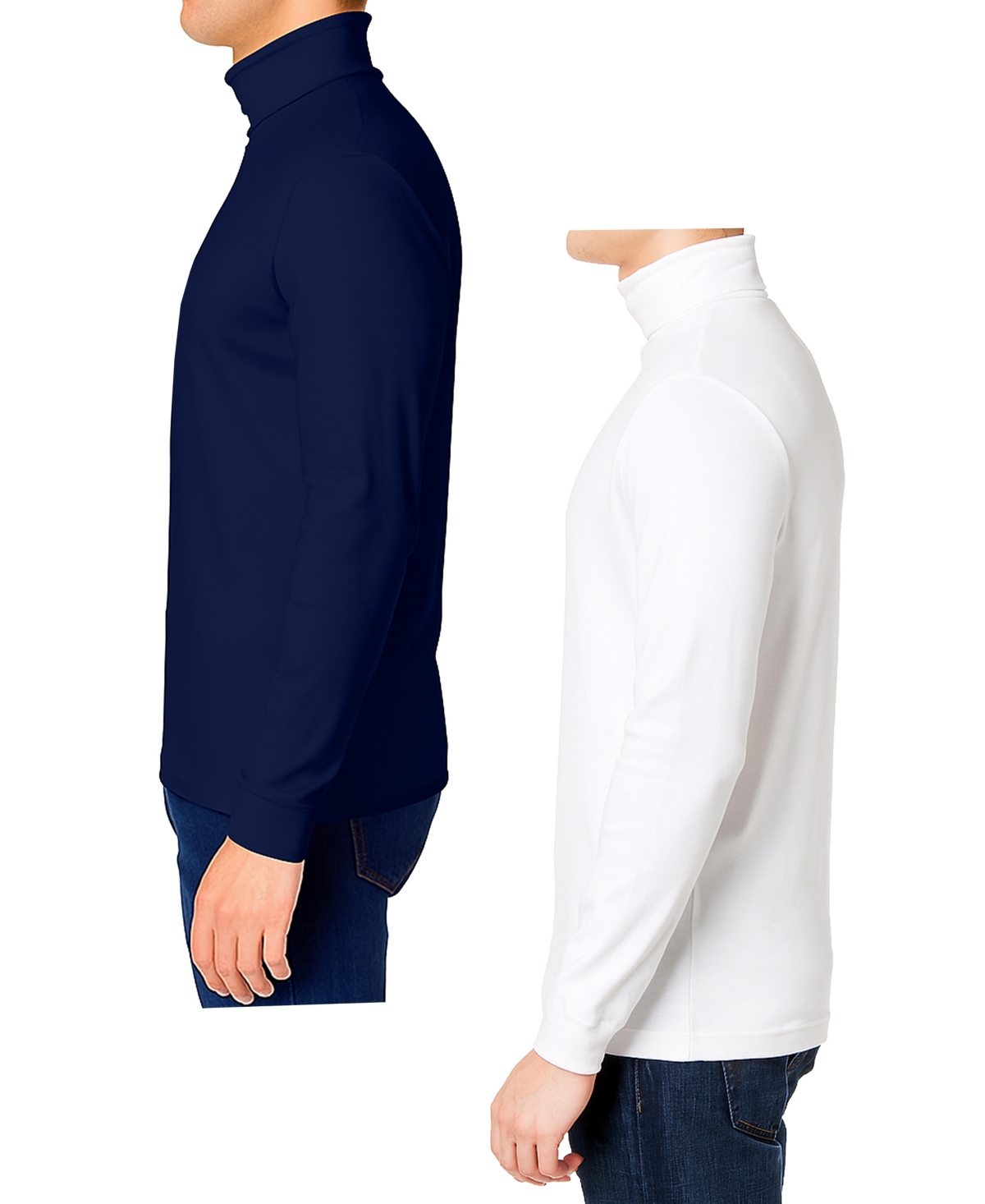 Galaxy By Harvic Men's 2-pack Long Sleeve Turtle Neck T-shirt In Multi
