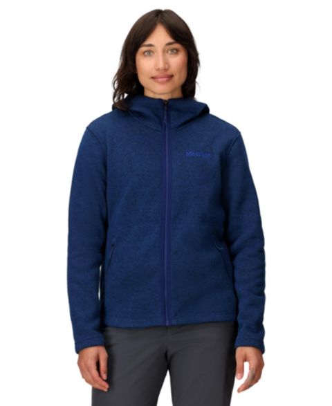 Женские куртки Marmot Drop Line Full Zip Hoody, цвет: Arctic Nav