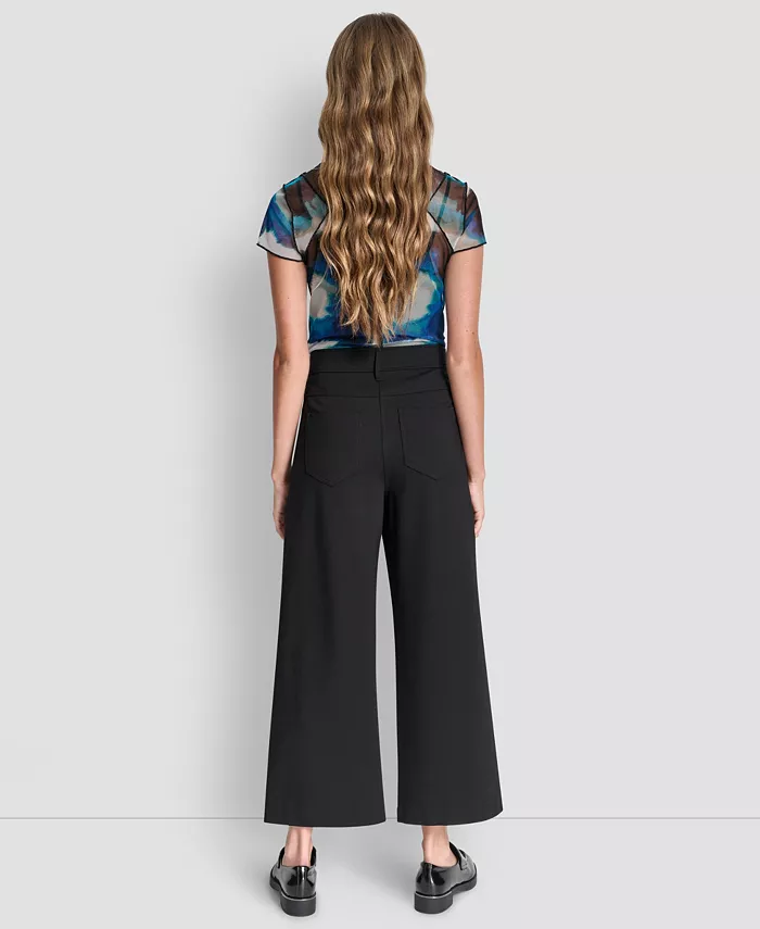 Women's Wide-Leg Cropped Ponte Pants - thumbnail 7