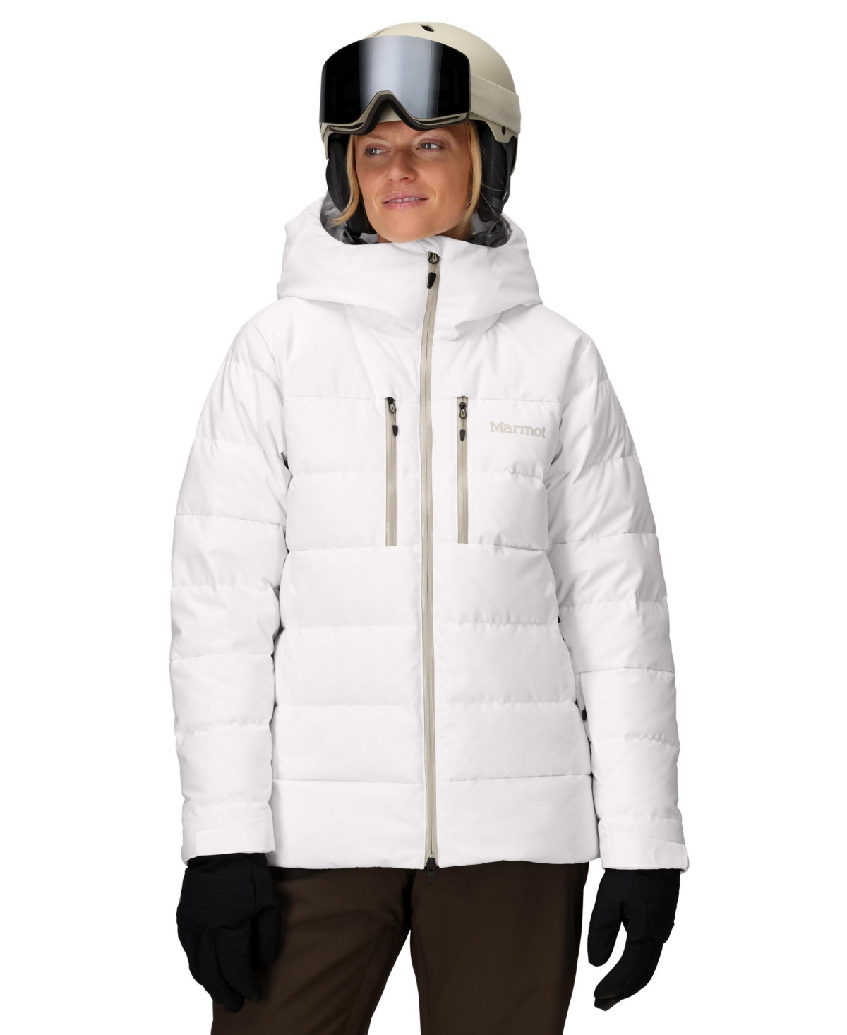Marmot Women's Hooded Slingshot Jacket In White