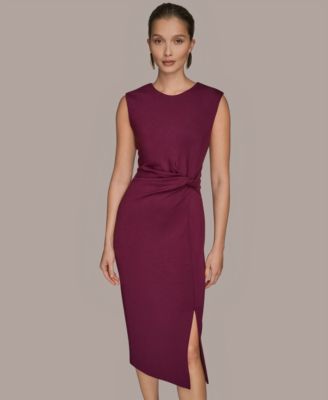 Women's Jewel-Neck Sheath Dress