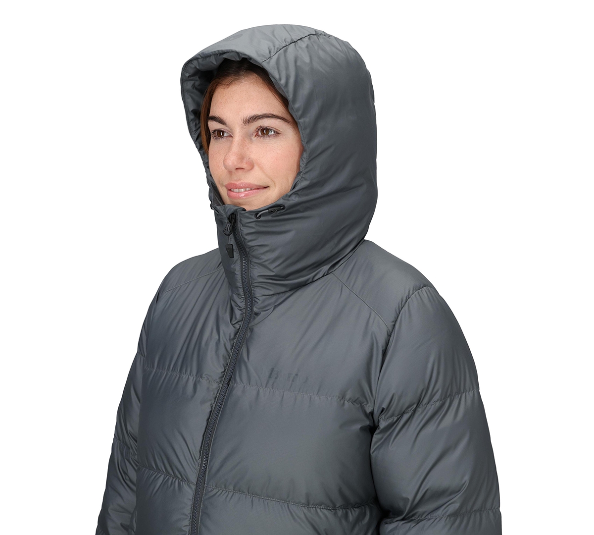 Marmot Women's Guides Big-baffled Puffer Hooded Jacket In Gray